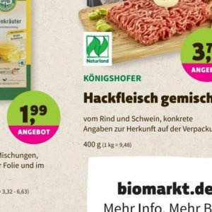 Hackfleisch bei BioMarkt