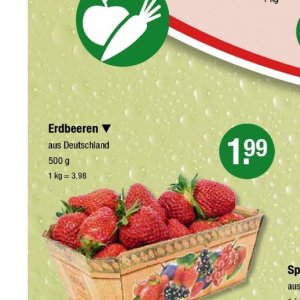 Erdbeeren bei V-Markt