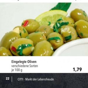 Oliven bei Citti Markt