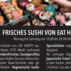 Sushi bei Citti Markt