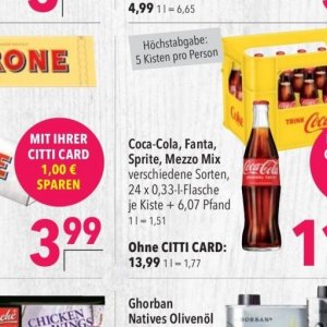 Coca-cola bei Citti Markt
