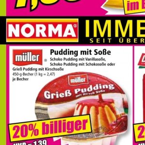 Pudding bei Norma