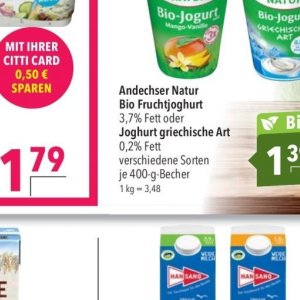 Joghurt bei Citti Markt
