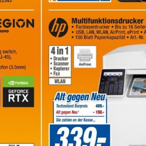 Drucker bei Techno-Land
