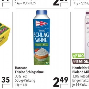 Sahne bei Citti Markt