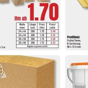 Latten bei B1 Discount