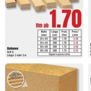 Rahmen bei B1 Discount
