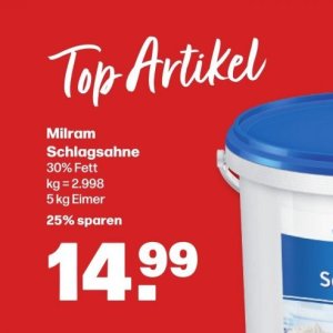Schlagsahne bei Handelshof