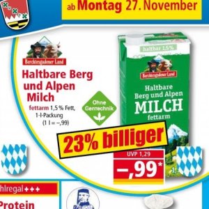 Milch bei Norma