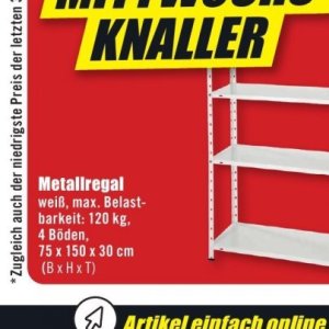 Metallregal bei B1 Discount