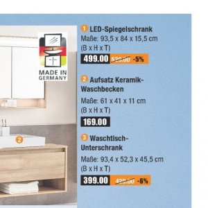Waschbecken bei V-Baumarkt