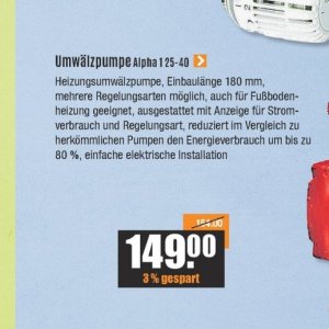 Pumpen bei V-Baumarkt