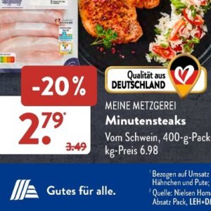 Minutensteaks bei Aldi SÜD