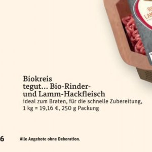 Hackfleisch bei basic Bio
