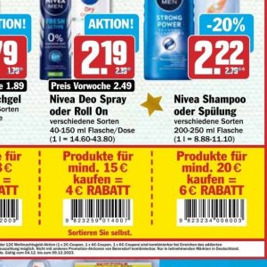 Shampoo nivea  bei AEZ