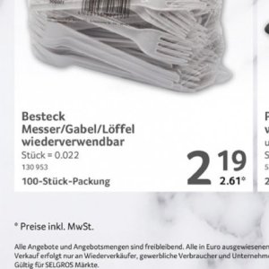Gabel bei Selgros