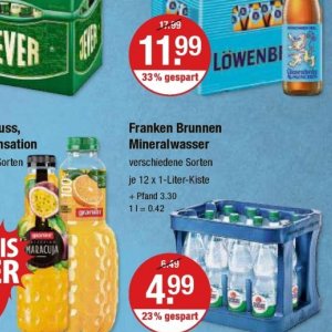 Mineralwasser bei V-Markt