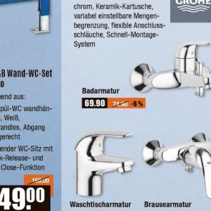 Badarmaturen bei V-Baumarkt