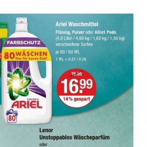 Waschmittel ariel  bei V-Markt