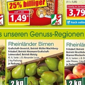 Birnen bei Norma