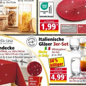 Gläser bei Norma