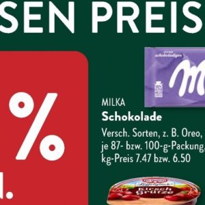 Schokolade bei Aldi SÜD
