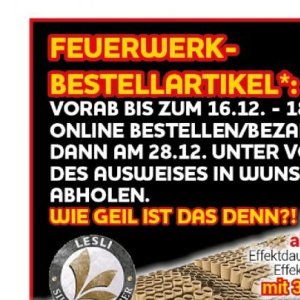 Feuerwerk bei Centershop