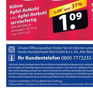 Bilder bei Famila Nord Ost