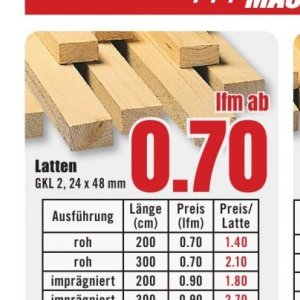 Latten bei B1 Discount
