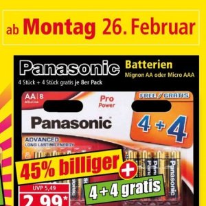 Batterien bei Norma