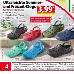 Clogs bei Norma