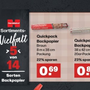 Backpapier bei Handelshof