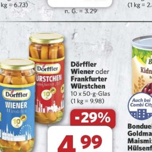 Frankfurter bei Combi