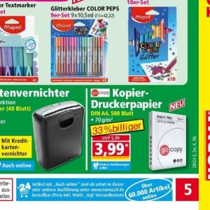 Kopierpapier bei Norma