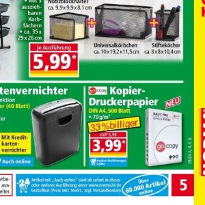 Kopierpapier bei Norma