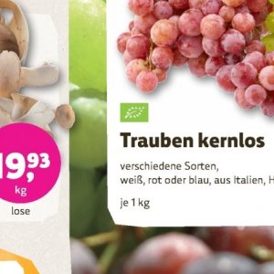 Trauben bei BioMarkt