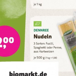 Nudeln bei BioMarkt