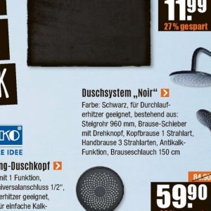 Duschsystem bei V-Baumarkt