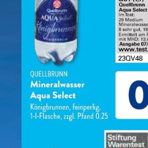 Mineralwasser bei Aldi SÜD