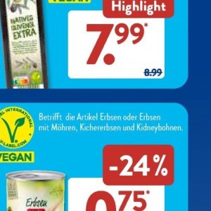 Erbsen bei Aldi SÜD