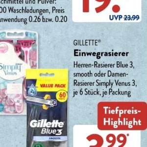 Rasierer gillette  bei Aldi SÜD