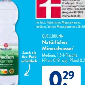 Mineralwasser bei Aldi SÜD