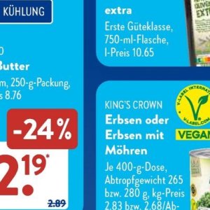 Erbsen bei Aldi SÜD