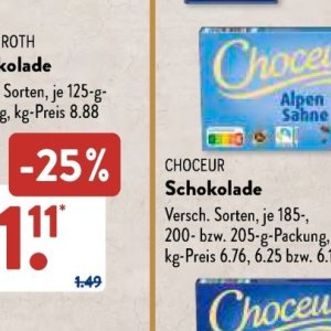 Schokolade bei Aldi SÜD