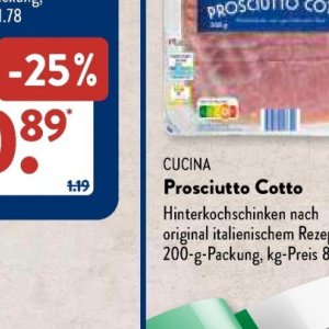 Prosciutto bei Aldi SÜD