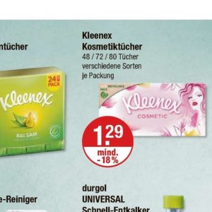 Kosmetiktücher bei V-Markt