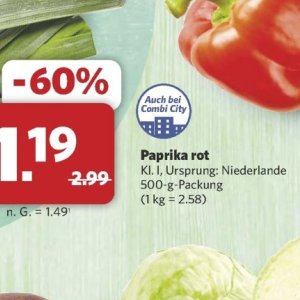 Paprika bei Combi