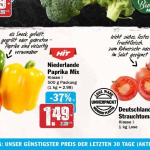 Paprika bei Hit