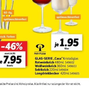 Glas bei Sconto