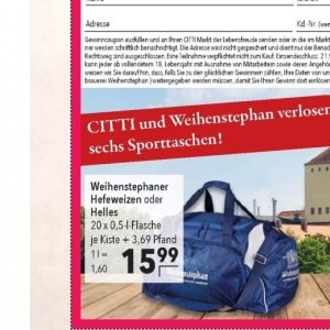 Sporttaschen bei Citti Markt